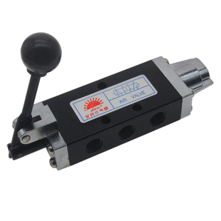 气动手动阀SH402二位五通气缸手动控制换向阀自动复位SH403A