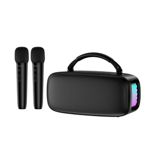 朗琴G800K户外K歌蓝牙音响双麦克风便携大功率低音炮广场舞音箱