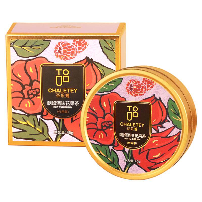 茶乐媞朗姆酒味覆盆子蓝莓玫瑰洛组合型花茶