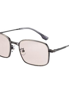 茶水晶太阳镜遮阳防强光超轻钛框