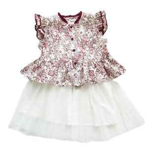 布懂时光自主打版图样DIY法式飞袖女童衬衫手工制作1:1纸样BD-009