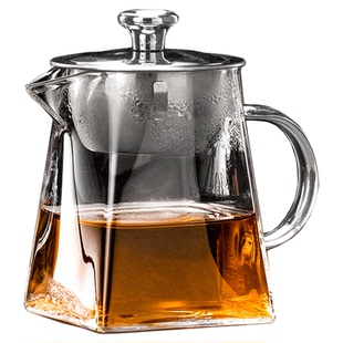 高硼硅耐热加厚玻璃公道杯带茶漏一体茶具分茶器公杯小青柑泡茶壶