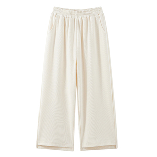 少女大童夏装2025新款时尚松紧腰高中女生七分裤子初中学生休闲裤