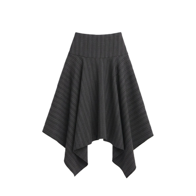 SPEAR YOUTH“不过尔尔”设计感不规则格纹半身裙高腰显瘦裙子