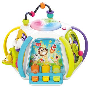 汇乐六面体婴儿玩具手拍鼓0-1岁多功能早教百宝箱拍拍鼓周岁礼物