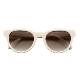 白框猫眼墨镜女款高级感方圆脸海边防晒防紫外线白色边框太阳眼镜