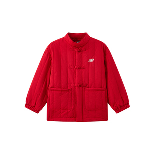New Balance nb童装男女儿童26年红色中式拜年棉服外套ND7AG6R163