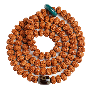 尼泊尔小金刚菩提子手串108颗原籽男女文玩跑环盘玩佛珠项链配饰