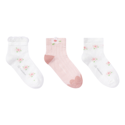 全棉时代儿童袜子夏季抗菌短筒袜