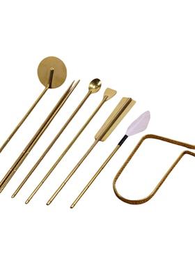 跨境香道套装工具打香篆器具香拓香印七件套隔火空熏灰压香具香勺