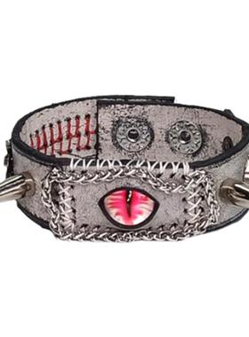 重工恶魔之眼亚比项链牛皮小众