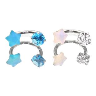 Shinma 钛钢内螺纹星星唇环唇钉辣妹马蹄环耳骨环小众穿孔