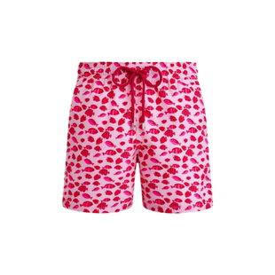 vilebrequin沙滩裤男正品海龟双层内衬粉色短裤海滩冲浪度假泳裤