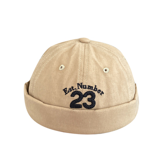 宝宝帽子春秋薄款韩版时尚儿童地主帽春款男宝瓜皮韩系简约男童春