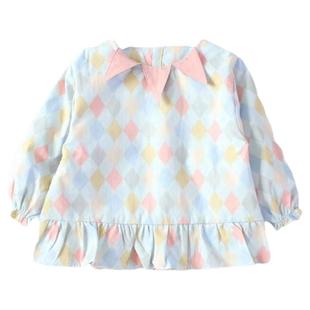 女童罩衣纯棉防水系扣外罩洋气反穿衣外穿小外套宝宝罩衣洋气女孩