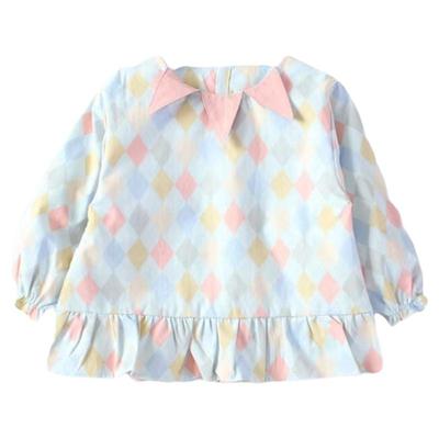 女童罩衣纯棉防水系扣