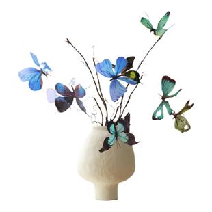 假花装饰仿真枯枝蝴蝶干枝插摆创意橱窗摆设家居花艺摄影道具摆件