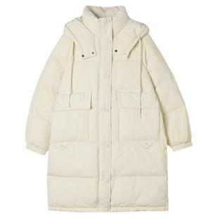 奥莱专柜品牌撤柜正品 HH冬装新款 轻柔阔版时尚保暖长款羽绒服女