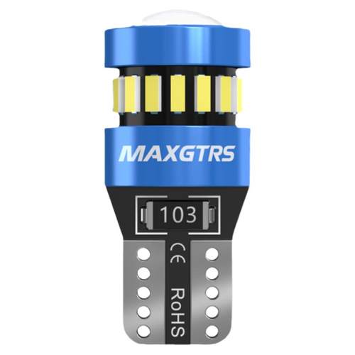 12v汽车示宽灯超亮t10led带透镜w5w牌照灯行车改装阅读灯插泡通用