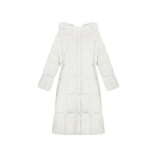 安妮不火韩系毛领连帽加厚保暖收腰羽绒服女微胖大码收腰羽绒外套