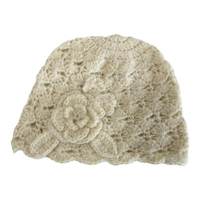 钩花针织帽逛街女甜美优雅秋冬季