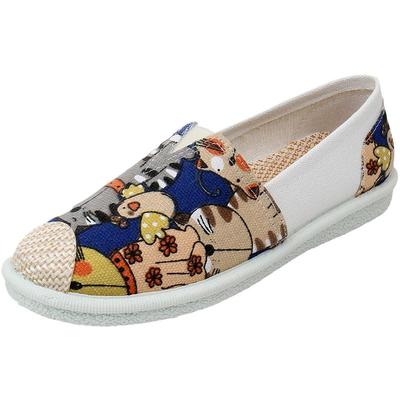 软底透气一脚蹬帆布鞋