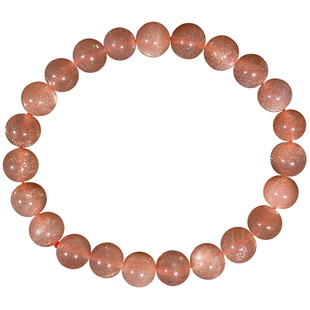 天然金砂流光太阳石手链日光石金沙手串水晶男女一物一图饰品