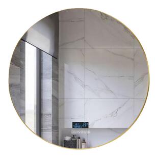 智能浴室镜铝合金边框背光圆形LED灯镜化妆梳妆台壁挂卫生间镜子