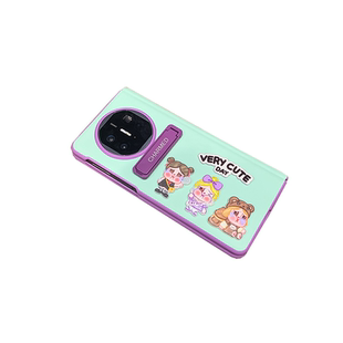 潮喆 适用华为matex6折叠手机壳新款中轴全包铰链oppon5卡通创意防摔保护壳小米三星荣耀vivo支架挂绳