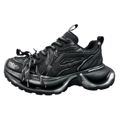 轻便厚底增高做旧网面运动老爹鞋