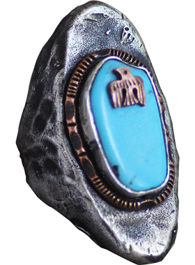 跋折罗苍穹之心复古游牧风银戒指