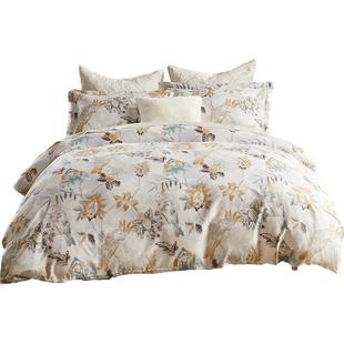 Harbor House纯棉四件套全棉四季通用贡缎轻奢印花全棉床品Parrot