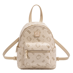 HelloKitty凯蒂猫双肩包链条印花女包包小香风休闲背包迷你小书包