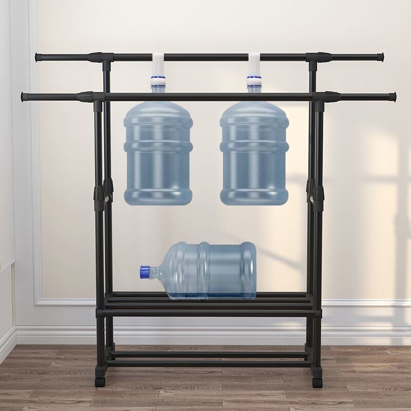 阳台挂晒架卧室不锈单晾衣架双晒衣架折叠挂衣架伸缩式室内外落地