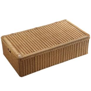 浦澜仿藤编床底收纳箱家用抽屉式床下衣柜衣服被子带盖整理筐大号