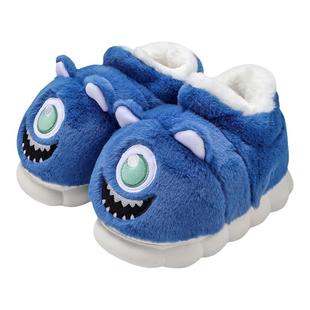 慈溪男士棉拖鞋男冬季包跟外穿厚底室内家居可爱大眼仔保暖棉鞋女