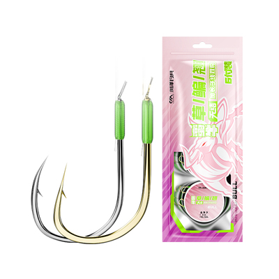 川泽无结加长子线双钩金海夕鱼钩