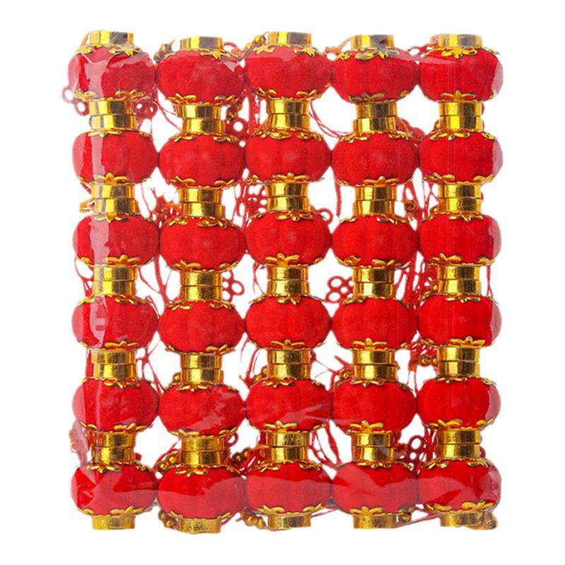 小红灯笼挂饰迷你新款2026挂树上的植绒新年装饰品氛围布置挂件E2