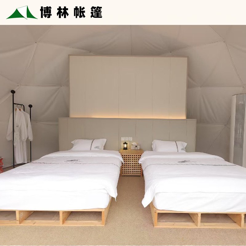 户外星空房营地球形酒店帐篷帐篷红民宿帐篷3x3度假村展览米米网