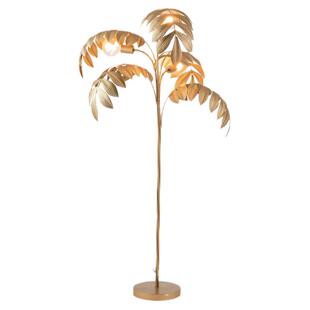 美式复古铁艺金棕榈树叶民宿酒店客厅餐厅卧室法式设计创意落地灯