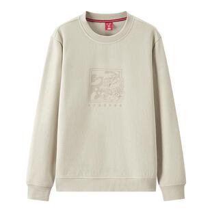 森马张仁华非遗联名卫衣男春国风图案经典圆领廓形情侣装简洁百搭