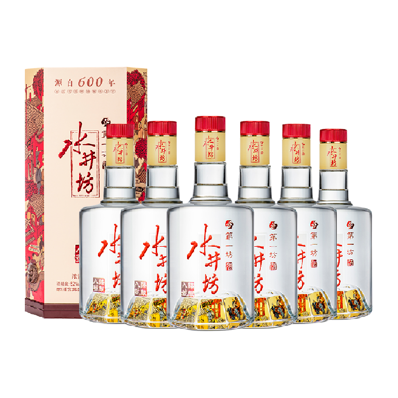 梁朝伟推荐-水井坊 臻酿八号52度520ml*6瓶整箱装  浓香型白酒