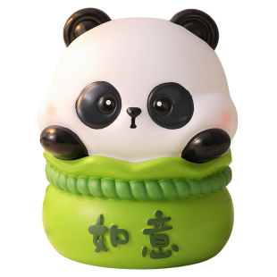 如意熊猫儿童男女孩款储蓄存钱罐2026新款只进不出成人大容量摆件