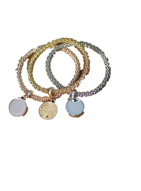 diy热转印情侣金属手链件包邮