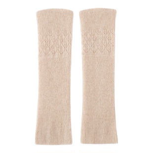 100%山羊绒半指手套女保暖护袖加长男手臂套秋冬季假袖子胳膊套袖