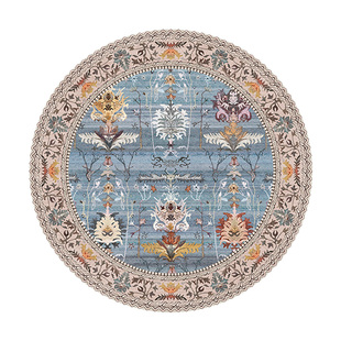 楼兰美惠/欧式美式乡村客厅民族风现代复古地毯卧室床边圆形地毯