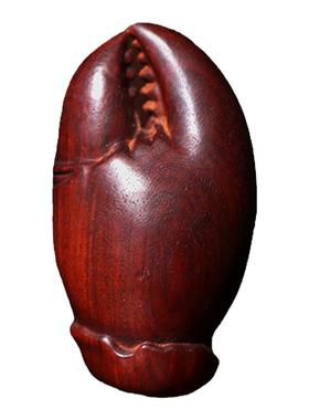 紫檀绿檀螃蟹钳创意小摆件