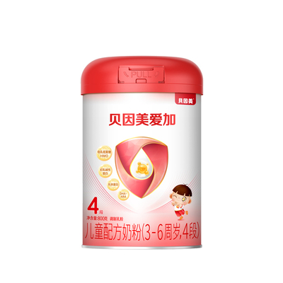 贝因美爱加儿童成长奶粉4段800g