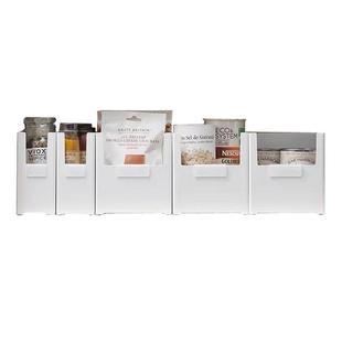 留存道厨房下水道水槽叠加收纳筐分类收纳盒塑料橱柜抽屉直角拉篮