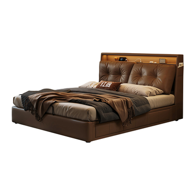 多功能设计储物与充电一体储物床